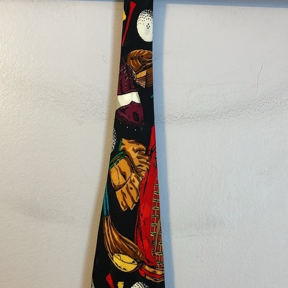 Addiction Vintage Silk Golf Necktie Tie Golf Ball Bag Tee Club Made in Korea - Picture 4 of 16